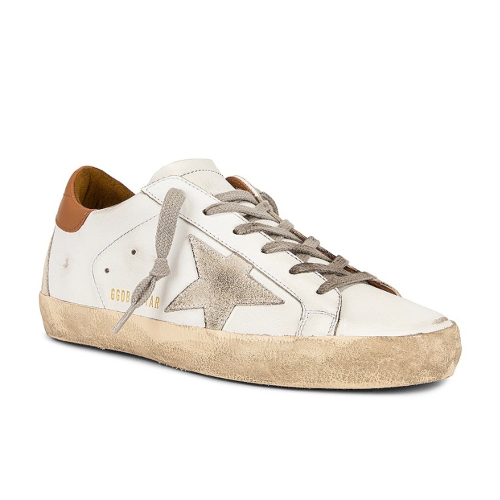 Golden Goose Superstar sneaker White, Light Brown, Ice NIB Auth